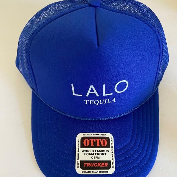 LALO Tequila Branded Trucker Foam Front Hat Cap Blue Mesh Snapback Adjustable - Picture 1 of 2